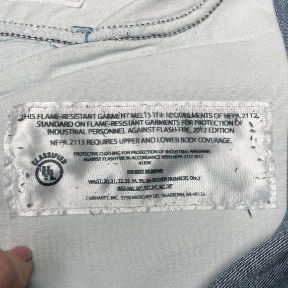 Carhartt fr‎ Fire Resistant Jeans Relaxed Fit, Men's 42x30 - Picture 12 of 15